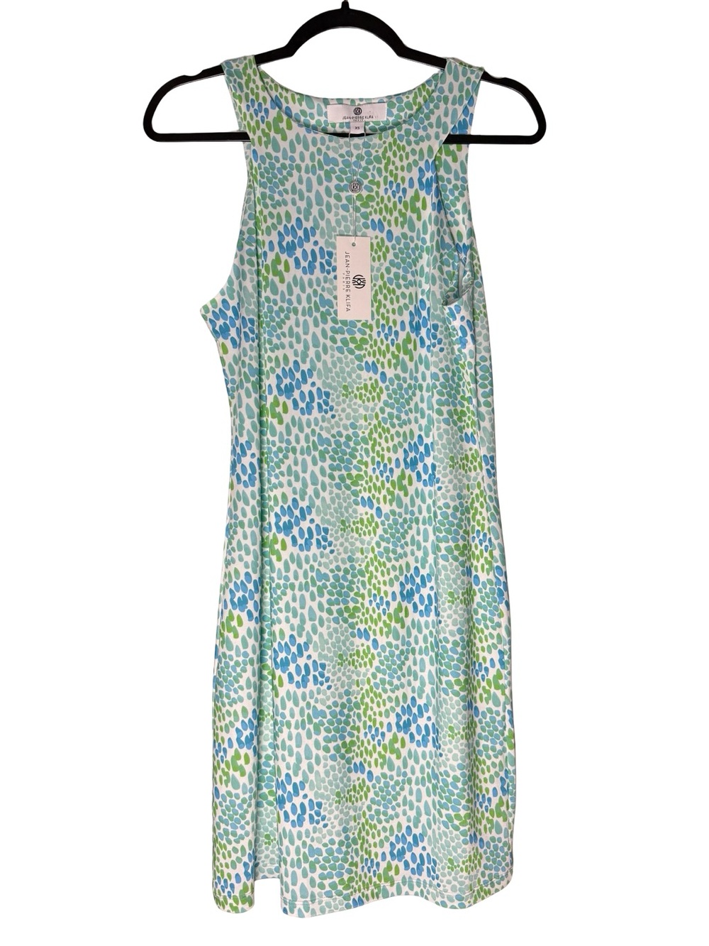Jean-Pierre Klifa Dress Size XS Abstract Pebble Shift Resort Coastal Stretch NWT